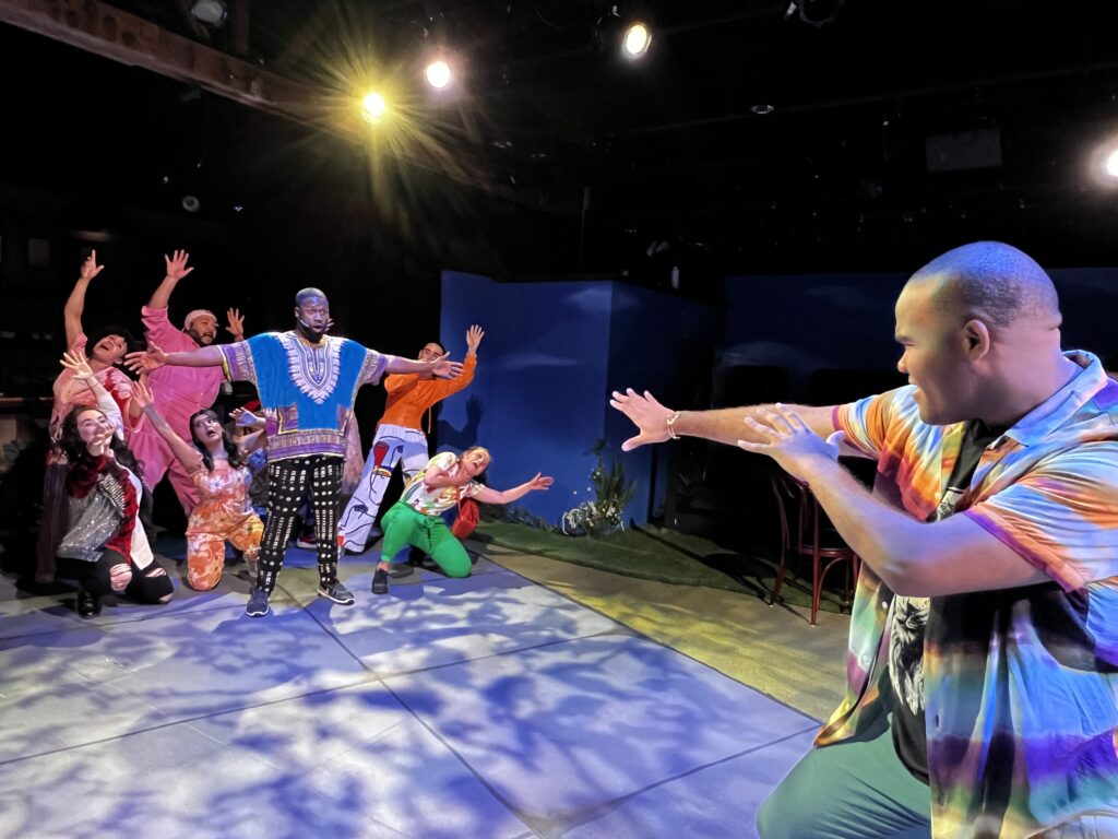 A scene from the musical Godspell